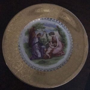 Vintage edge wood warranted 22k plate